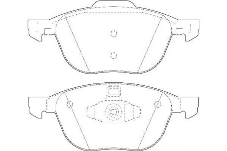 FORD Тормозные колодки передн.C-Max,Focus II,III,Kuga I,II Mazda 3,5,Volvo 03- JURID 573209D