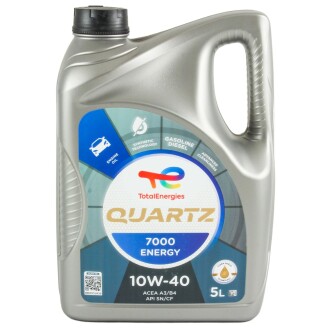 Олива моторна QUARTZ 7000 ENERGY 10W-40 5л TOTAL 214114