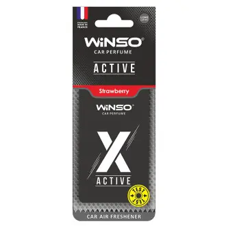 Освіжувач повітря X Active, целюлозний ароматизатор, Strawberry, (50шт/ящ.) Ароматизатори повітря WINSO 533570