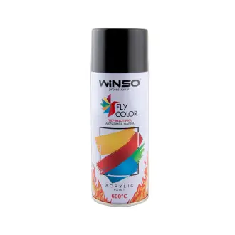 Фарба високотемпературна 600°,Spray 450ml.,чорний,(BLACK/RAL9005),12шт/уп. Автофарби WINSO 880450
