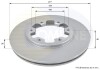 - Диск гальмівний вентильований з покриттям Гальмівна система COMLINE ADC0238V (фото 1)