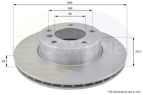 - Диск гальмівний вентильований з покриттям Гальмівна система COMLINE ADC1728V