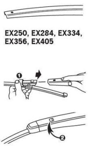 ExactFit Rear Щітка склоочисника,задня OEM (330мм) Склоочисники TRICO EX334