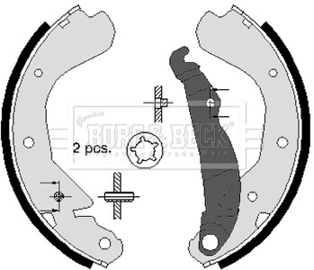 - Гальмівні колодки до барабанів Гальмівна система BORG & BECK BBS6104