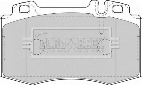 - Гальмівні колодки до дисків Гальмівна система BORG & BECK BBP1756 (фото 1)