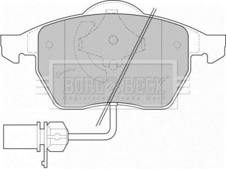 - Гальмівні колодки до дисків Гальмівна система BORG & BECK BBP1447 (фото 1)