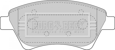 - Гальмівні колодки до дисків Гальмівна система BORG & BECK BBP1821 (фото 1)