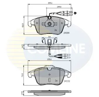 - Гальмівні колодки до дисків Гальмівна система COMLINE CBP22002