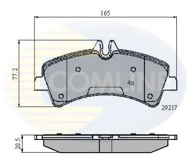 - Гальмівні колодки до дисків Гальмівна система COMLINE CBP01575