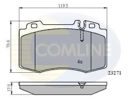 - Гальмівні колодки до дисків Гальмівна система COMLINE CBP01117