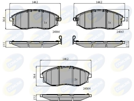 - Гальмівні колодки до дисків Гальмівна система COMLINE CBP31585