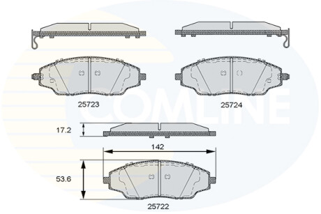 - Гальмівні колодки до дисків Гальмівна система COMLINE CBP36083 (фото 1)