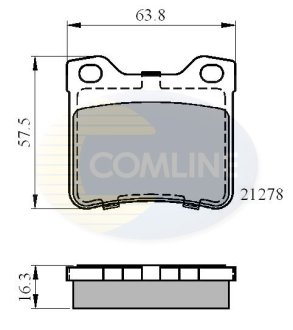 - Гальмівні колодки до дисків Гальмівна система COMLINE CBP01060 (фото 1)