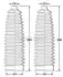BORG &amp; BECK - Пильовик кермової рейки к-т Деталі ходової BORG & BECK BSG3425 (фото 1)