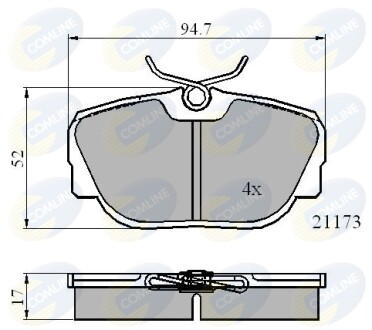 - Гальмівні колодки до дисків Гальмівна система COMLINE CBP0361