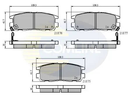 - Гальмівні колодки до дисків Гальмівна система COMLINE CBP3461