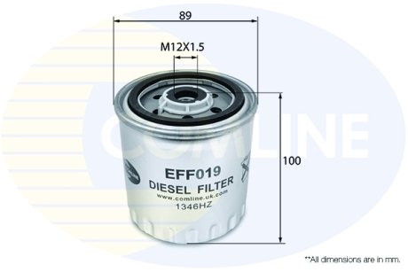 - Фільтр палива (аналогWF8048/KC63/1D) Фільтри COMLINE EFF019