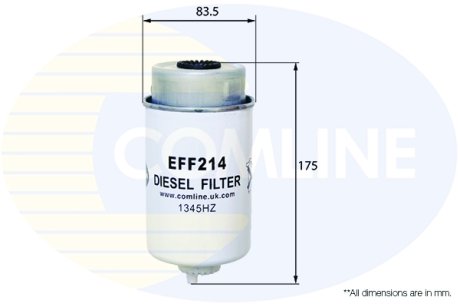 - Фільтр палива (аналогWF8339/KC204) Фільтри COMLINE EFF214