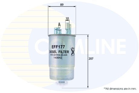 - Фільтр палива (аналогWF8384/KL566) Фільтри COMLINE EFF177