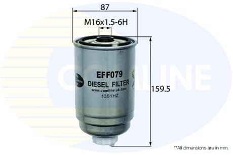 - Фільтр палива (аналогWF8238/KC80) Фільтри COMLINE EFF079