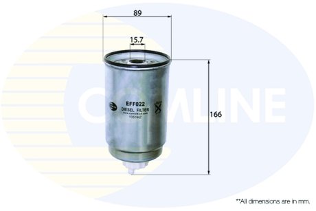 - Фільтр палива (аналогWF8052/KC90) Фільтри COMLINE EFF022