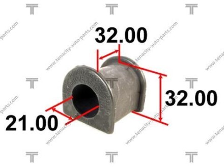 Втулка стабілізатора toyota premio 1.6/2.0 97- TENACITY ASBTO1003