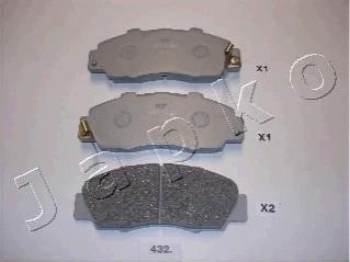 Колодки гальмівні дискові Honda Accord v 1.9 (96-98),Honda Accord v 2.0 (96-98) JAPKO 50432 (фото 1)