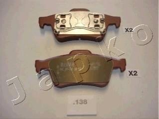 Колодки тормозные дисковые Mazda 3 1.4 (04-09),Mazda 3 1.4 (03-09),Mazda 3 1.6 (03-09) JAPKO 51138 (фото 1)