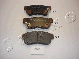 Колодки тормозные задние дисковые Hyundai Santa Fe II (06-12), Elantra 1.6 (05-11) JAPKO 51H04
