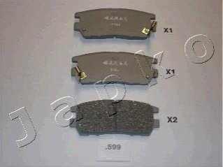 Колодки тормозные дисковые задние Mitsubishi Pajero, Sigma, Space, Galant (90-03) JAPKO 51599 (фото 1)