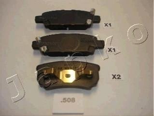 Колодки гальмівні дискові Mitsubishi Lancer 1.6 (03-08),Mitsubishi Lancer 2.0 (03-07) JAPKO 51508 (фото 1)