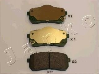 Колодки тормозные дисковые Hyundai ix55 3.0 (08-11),Hyundai H-1 starex 2.5 (06-07) JAPKO 51K07 (фото 1)