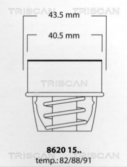 Термостат системи охолодження TRISCAN 86201591 (фото 1)