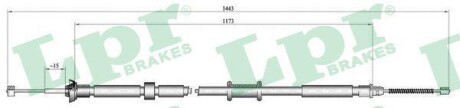 Трос ручного тормоза LPR C1023B