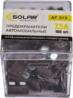 Набір запобіжників FT8 100 шт. SOLAR AF313