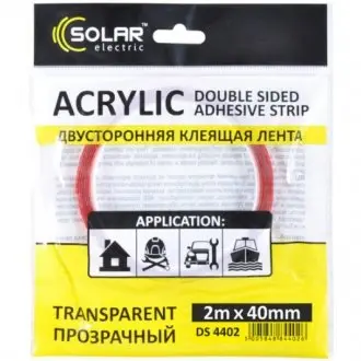Скотч двосторонній 40 мм x 2 м SOLAR DS4402