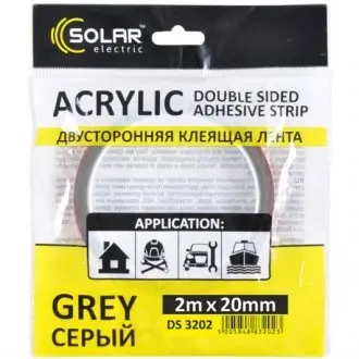 Скотч двосторонній 20 мм x 2 м SOLAR DS3202