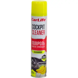Поліроль для салону Cockpit Cleaner банан 320 мл CARLIFE CF323