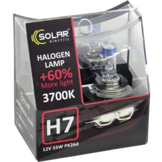Автолампа Star + 60 H7 PX26d 55 W прозоро-блакитна SOLAR 1237S2