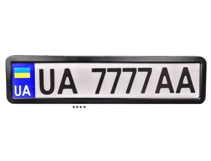 Фото запчастини Рамка номерного знака колір чорний матовий CARLIFE NH420 Рамка номерного знака колір чорний матовий CARLIFE NH420
