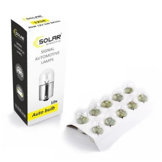 Автолампа R5W BA15s 5 W прозора SOLAR 1254