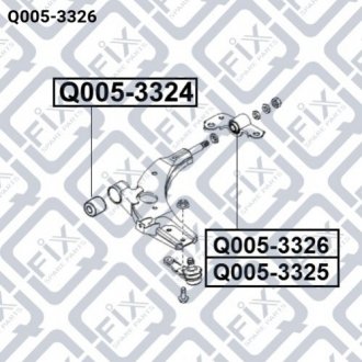 САЙЛЕНТБЛОК ПЕРЕДН ВАЖЕЛЯ НИЖН R Q-FIX Q005-3326