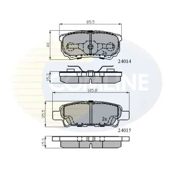 - Гальмівні колодки до дисків Гальмівна система COMLINE CBP31290