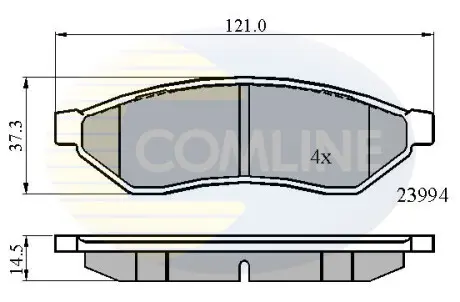 - Гальмівні колодки до дисків Гальмівна система COMLINE CBP01190