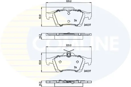 - Гальмівні колодки до дисків Гальмівна система COMLINE CBP01629
