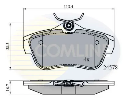 - Гальмівні колодки до дисків Гальмівна система COMLINE CBP01622