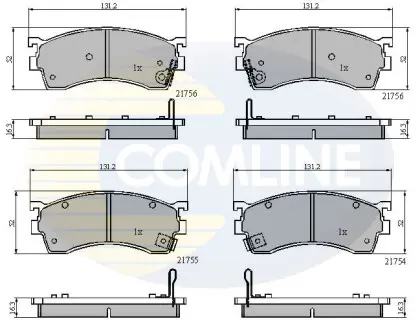 - Гальмівні колодки до дисків Гальмівна система COMLINE CBP3326