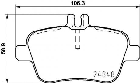 Колодки гальмівні дискові задні Infiniti Q30 (15-) NISSHINBO NP2079 (фото 1)