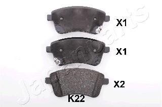 Колодки тормозные дисковые KIA перед. VENGA 1,4-1, JAPAN PARTS JAPANPARTS PA-K22AF