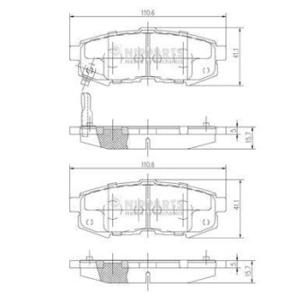 Гальмівні колодки дискові NIPPARTS N3613023